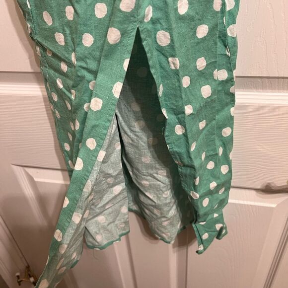 Urban Outfitters Green and White Linen Blend Polka Dot Dress Size S-NWT - Picture 6 of 6